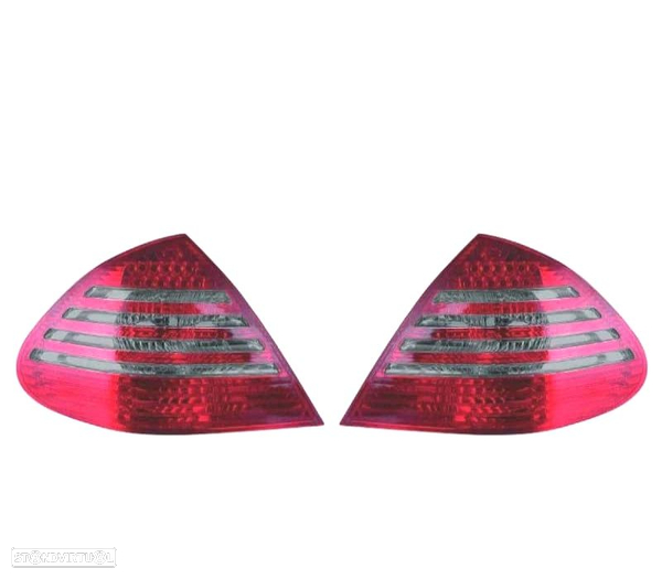 FAROLINS TRASEIROS LED MERCEDES E W211 02-06 VERMELHO CINZA