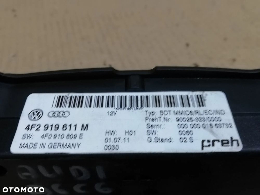 PANEL STEROWANIA MMI RADIEM NAWIGACJĄ 4F2919611M AUDI A6 C6 LIFT ANGLIK - 3