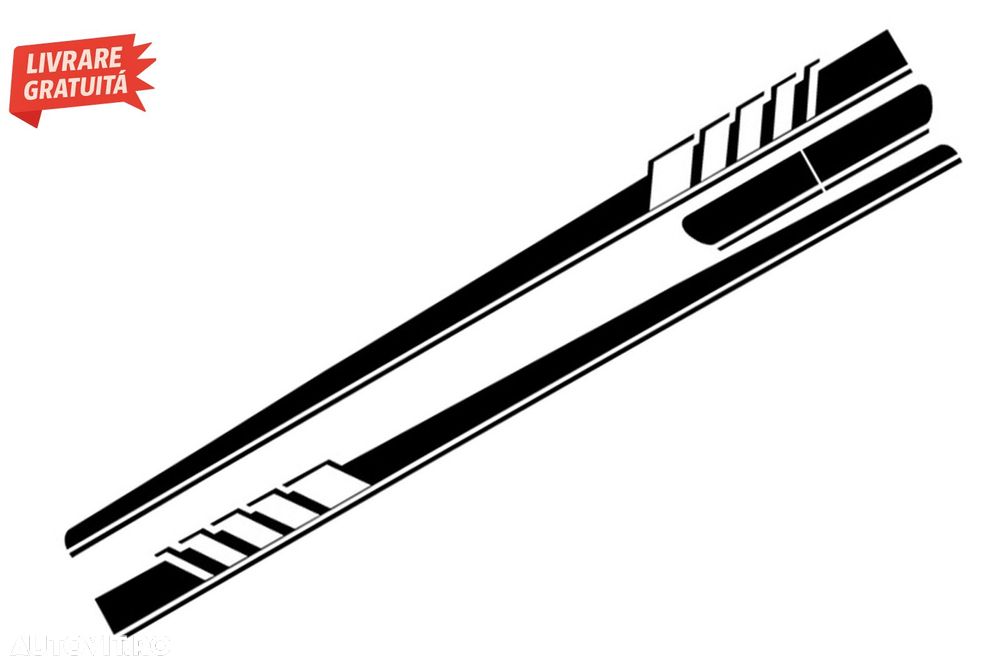 Set Stickere Capota/Plafon/Portbagaj si Laterale Negru Mat Mercedes C205 Coupe A20- livrare gratuita - 5