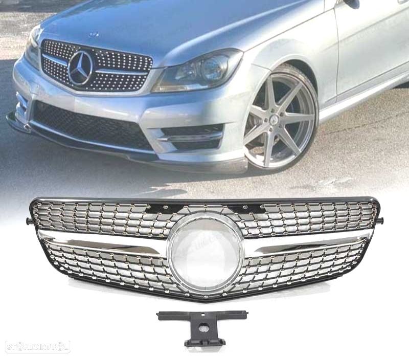 GRELHA FRONTAL MERCEDES W204 07-14 LOOK DIAMOND - 1
