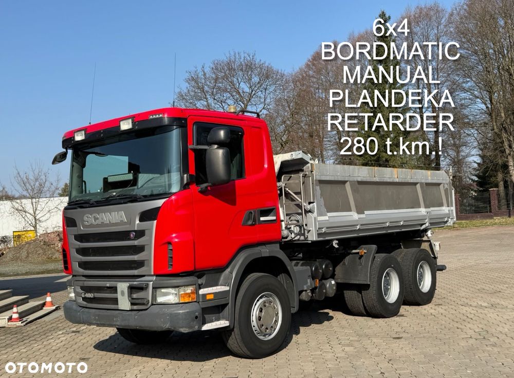 Scania G480 wywrotka 6x4, 3-str., DAUTEL, BORDMATIC, MANUAL, 280 t.km.!