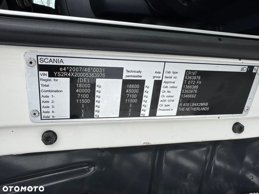 Scania R 410/Euro 6/Bez Egr/BDF/mega/do  zabudowy/ - 32