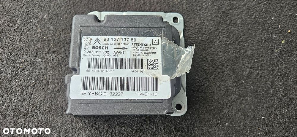 Sensor poduszek air bag 9812713780 Peugeot 2008 - 1