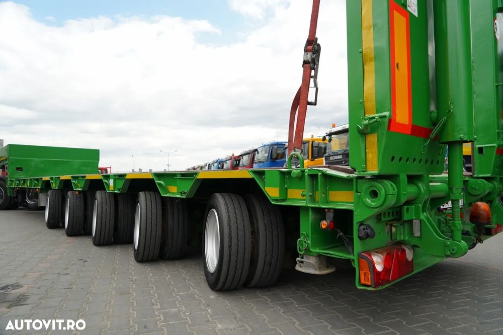 Goldhofer / REMORCĂ JOSĂ / EXTENSIBILĂ / REMORCĂ AUTO / 29 M / 5 AXE / AXE DE DIRECȚIE - 38