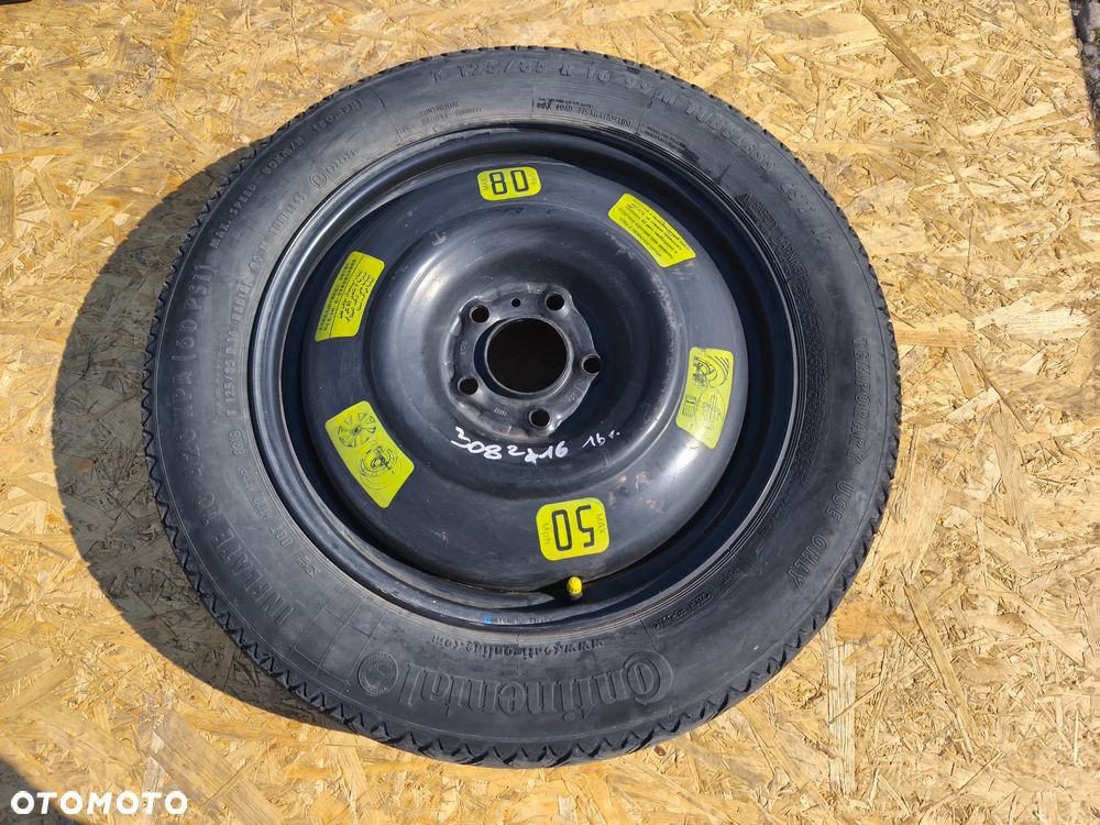 KOŁO DOJAZDOWE ZAPASOWE 125/85R16  5X108 16 CALI PEUGEOT CITREON OPEL TOYOTA - 1