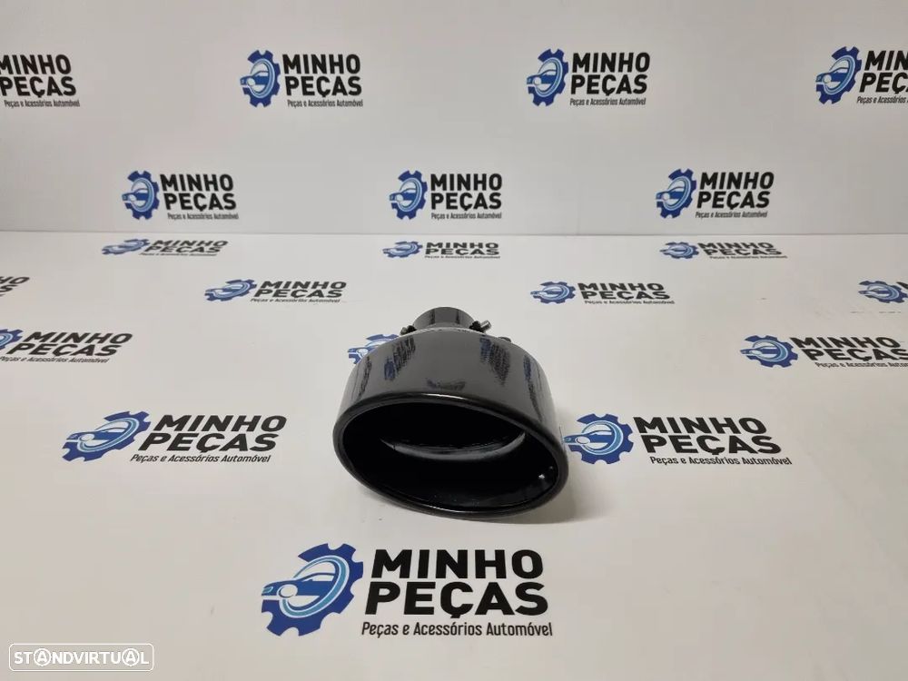 Ponteira de Escape Oval Tipo Cupra Preto Brilho - 1