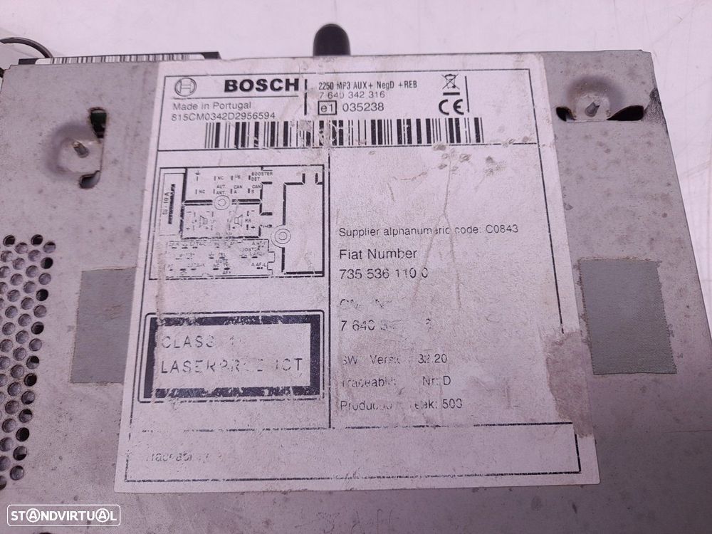 Rádio / auto-rádio FIAT Fiorino Furgão/Combi (225_) - 2