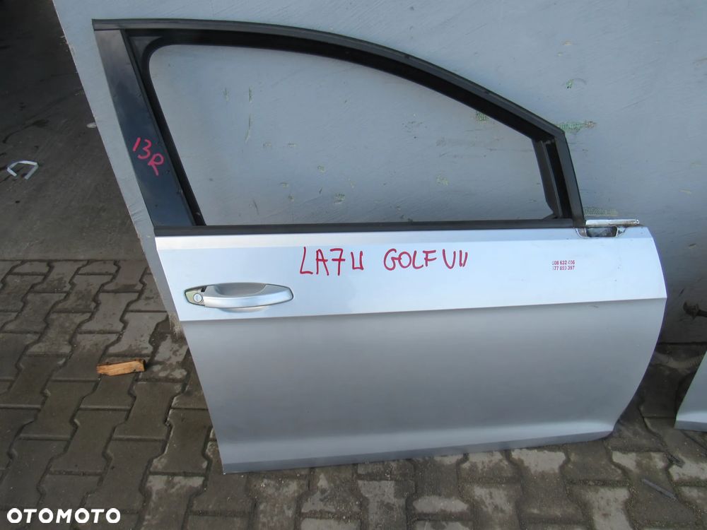 VW golf VII przednie prawe drzwi la7w - 1