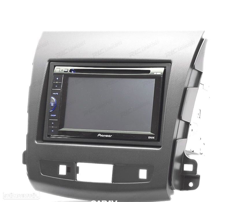 MOLDURA ADAPTADOR CINZA ESCURO PARA RADIO 2-DIN 7" PARA CITROEN C-CROSSER MITSUBISHI OUTLANDER XL PE - 5