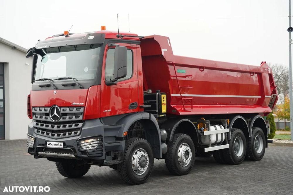 Mercedes-Benz AROCS 4145 / 8x6 / BASCULABILĂ PE SPATE / SKIBICKI / CUTIE DE VITEZE MANUALĂ / ANVELOPE NOI - 7