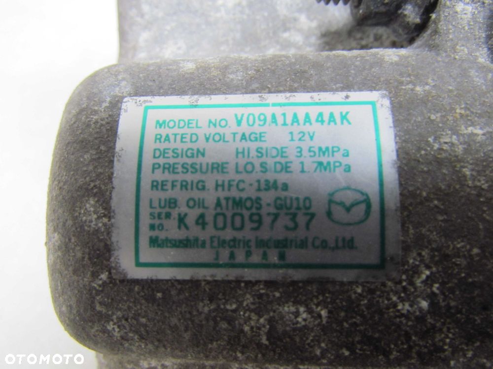 MAZDA 2 II DE DH 1.3 1.5 SPREZARKA KOMPRESOR KLIMATYZACJI V09A1AA4AK 08-14 OKAZJA - 5
