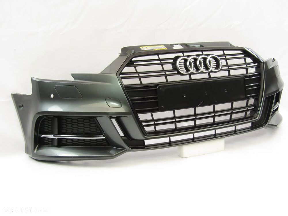 Zderzak przedni Audi A3 16 - 20 S Line Hatchback Sprysk./ Pdc-6  LZ7S - 15