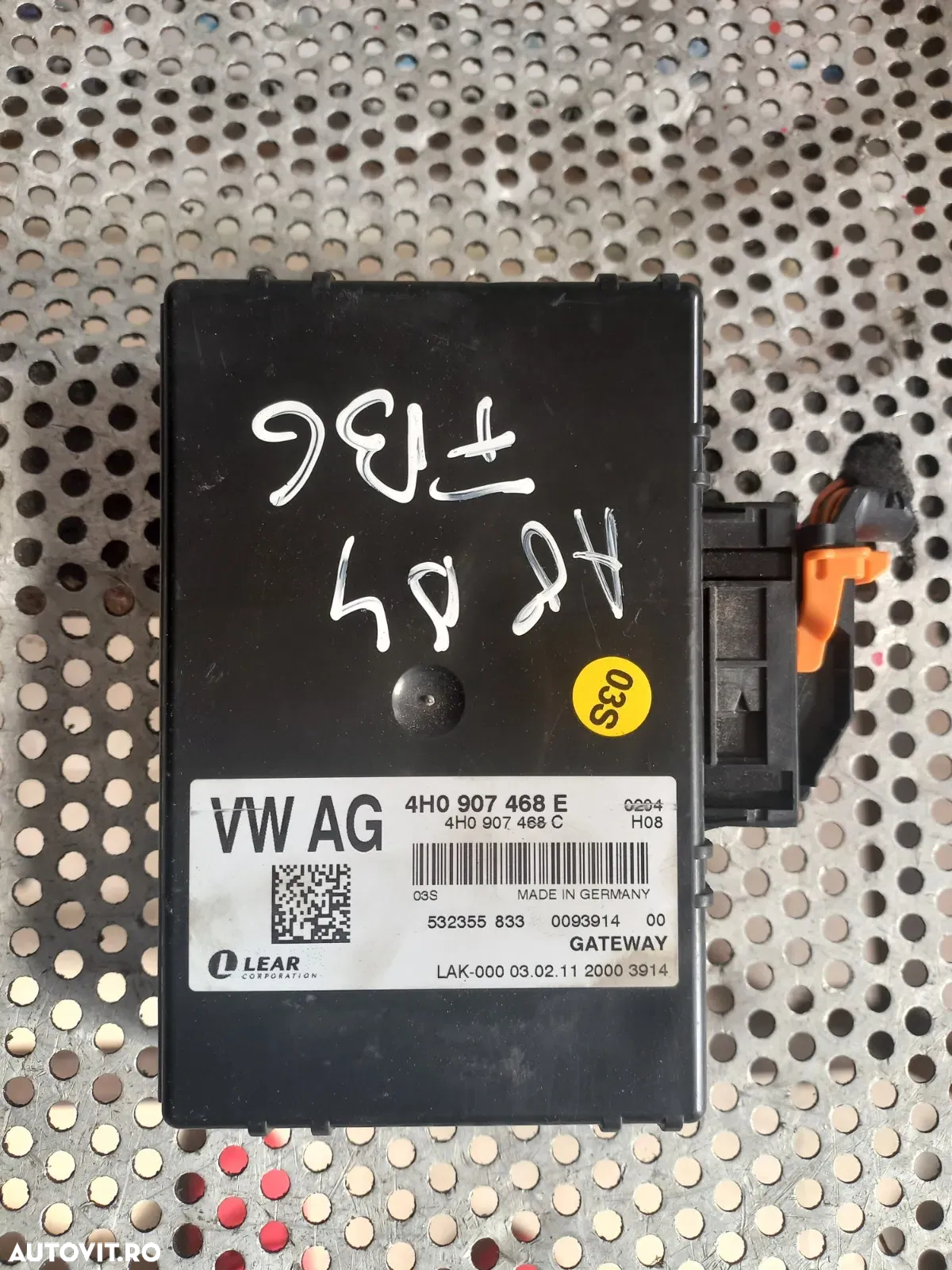 Modul Can Gateway Audi A8 4H D4 An 2010-2011-2012-2013-2014-2015-2016-2017 Cod 4H0907468E Dezmembrez Audi A8 4H D4 Volan Stanga 3.0 Tdi Quattro Motor CDT Cutie MXU - Dezmembrari Arad - 5