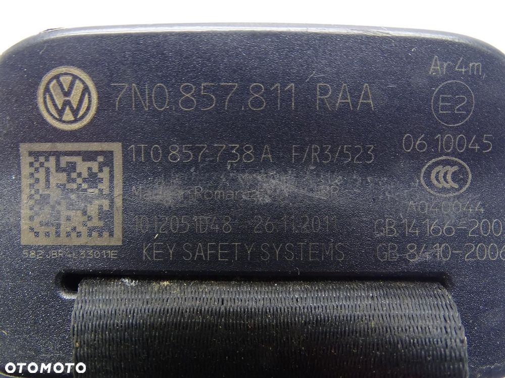 PAS BEZPIECZEŃSTWA LEWY TYŁ TYLNY 7N0857811RAA SEAT ALHAMBRA II 7N - 4