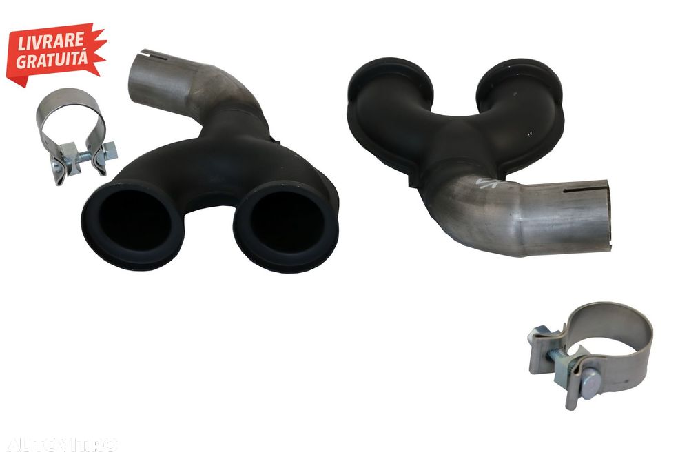 Difuzor Bara Spate Evacuare Dubla Audi Q5 SUV FY S-Line (2018-2020) Evacuari Crom- livrare gratuita - 12