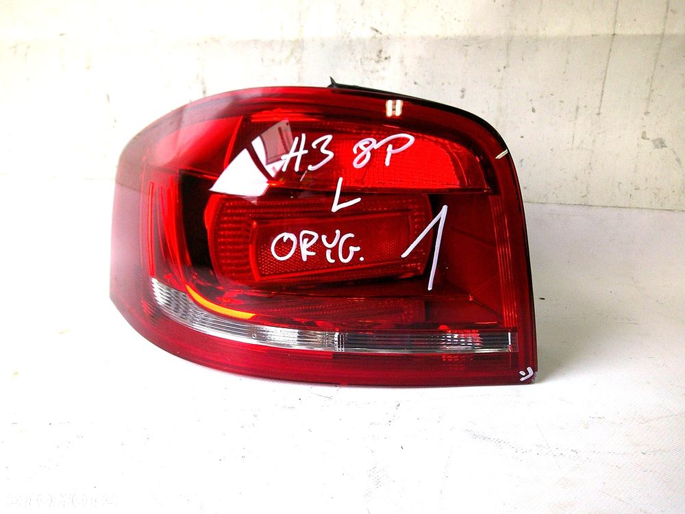 audi a3 8p3 lift 08r- 3d lampa tył lewa nowa oryginał tylna - 1