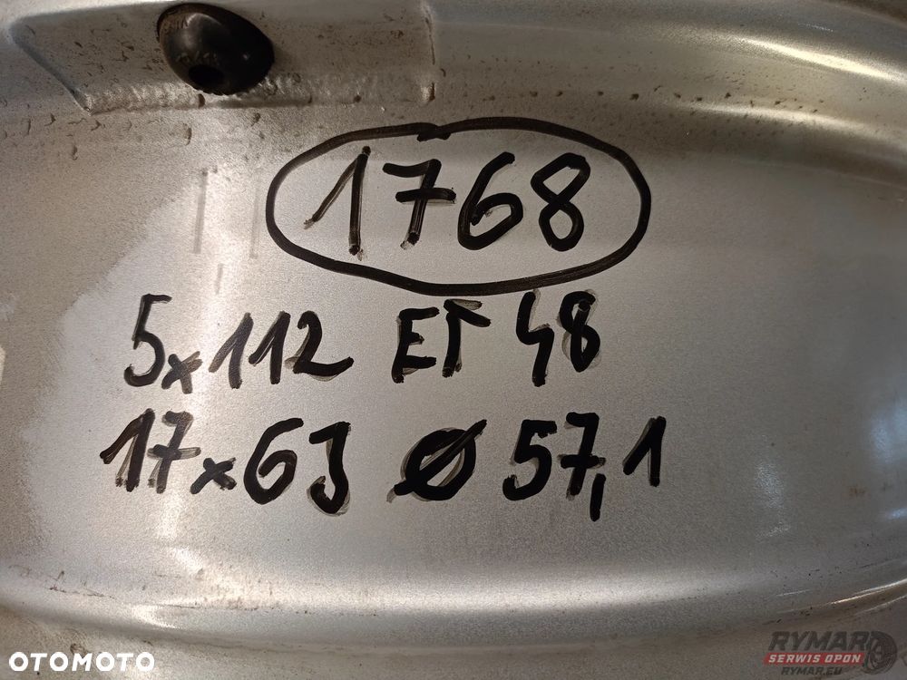 ŚLĄSK ALUFELGI 6X17" 5X112 ET48 ORYGINAŁ AUDI A3 S3 KOMPLET - 7