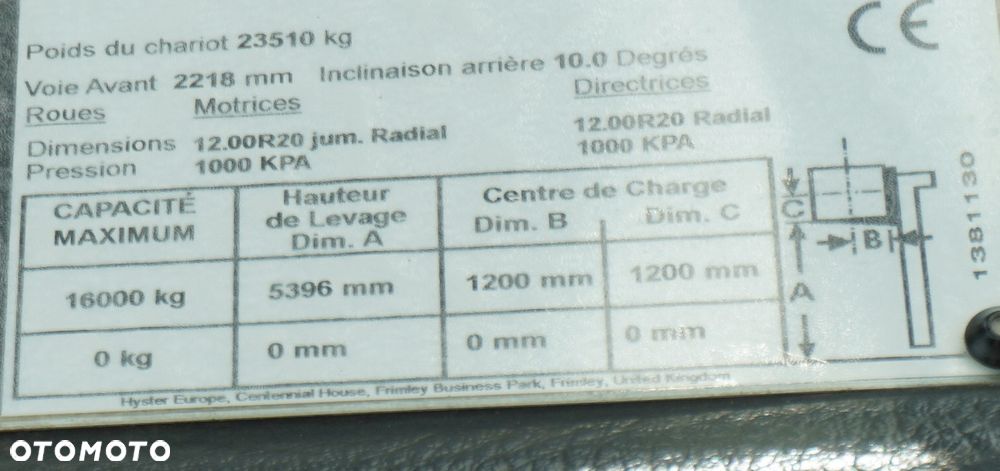 Hyster H16 XM-12 / udźwig 16 t / Zasięg 5,4 m_249910 - 15