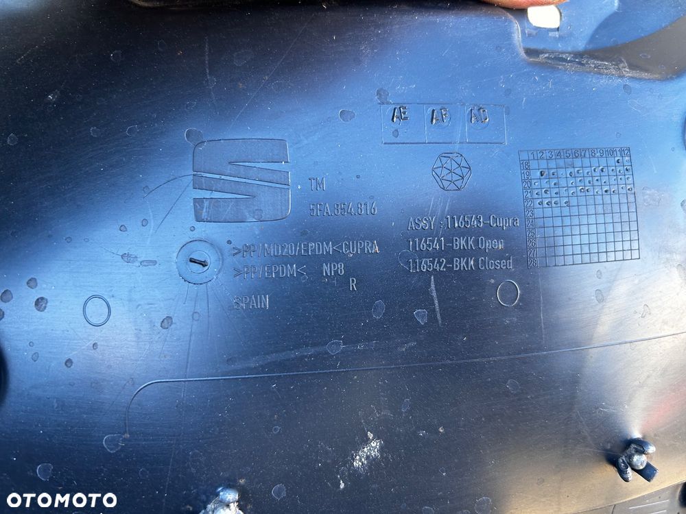SEAT LEON IV 5FA 20- NADKOLE PRAWY PRZÓD PRAWE PRZEDNIE 5FA854816 - 2