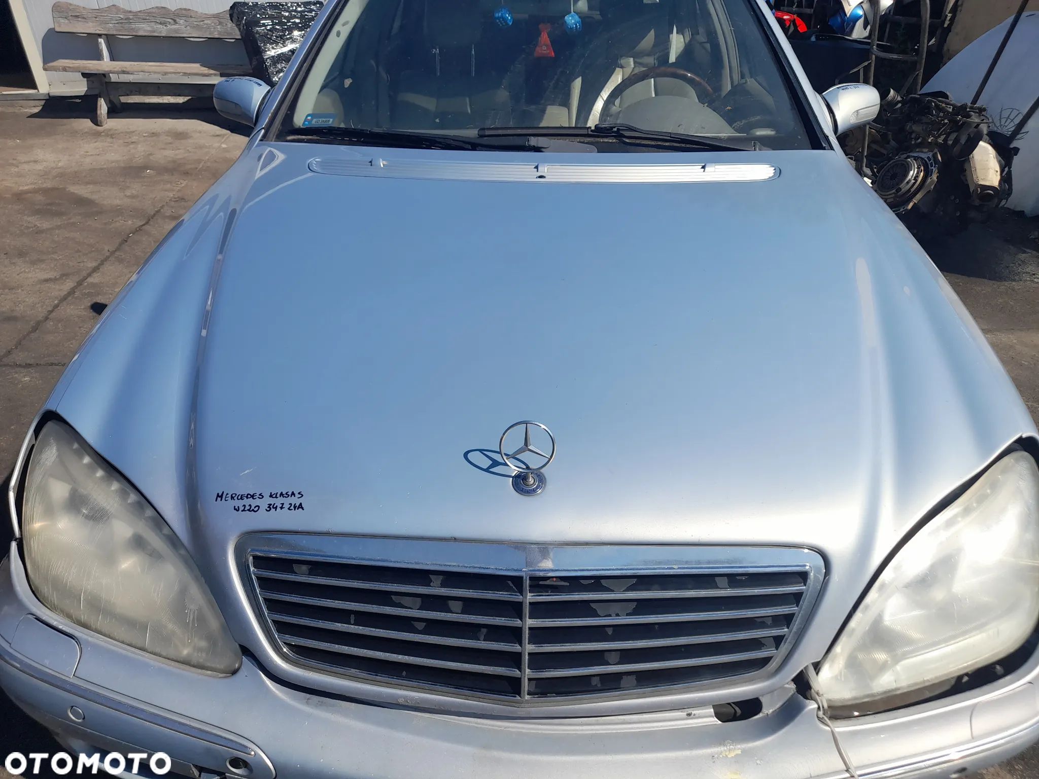 MERCEDES KLASA S W220 MASKA POKRYWA SILNIKA 347 - 1