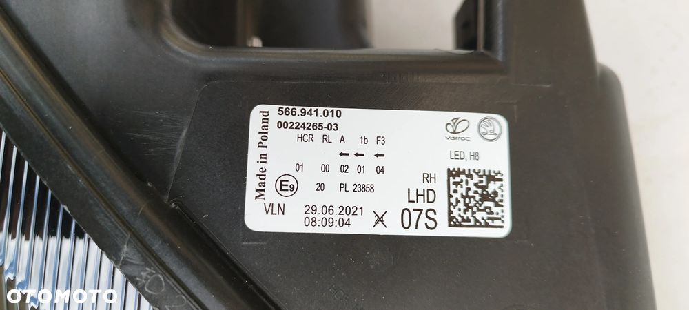 Skoda Kodiaq Lift 2021- Led Prawa Nowa Oryginał 566941010 - 5