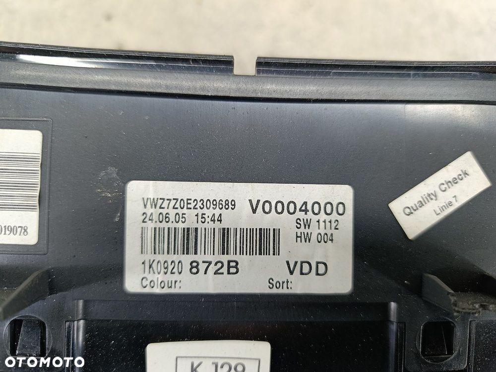 LICZNIK VW GOLF V 1K0920872B V0004000 110.080.248  SIEMENS 1.9 TDI - 2