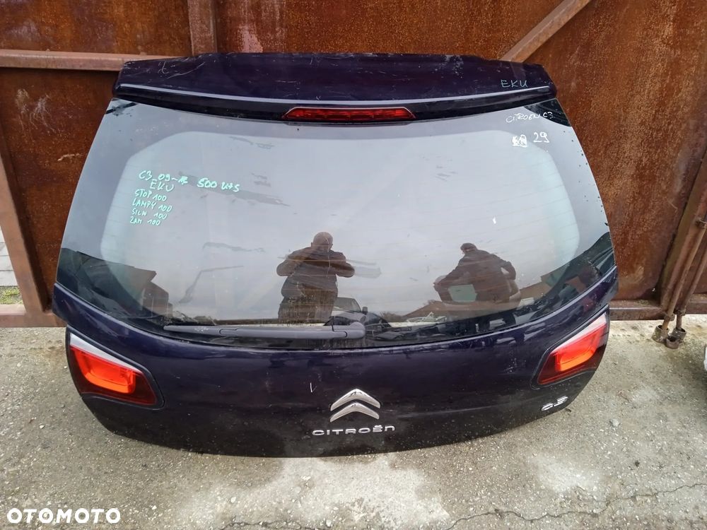 KLAPA TYLNA CITROEN C3 09-16 KOD KOLORU EKU STOP LAMPA LEWA LUB PRAWA ZAMEK SILNICZEK WYCIERACZEK - 1