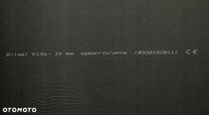 MATA wygłuszająca pianka KAUCZUKOWA z KLEJEM 19mm - 8