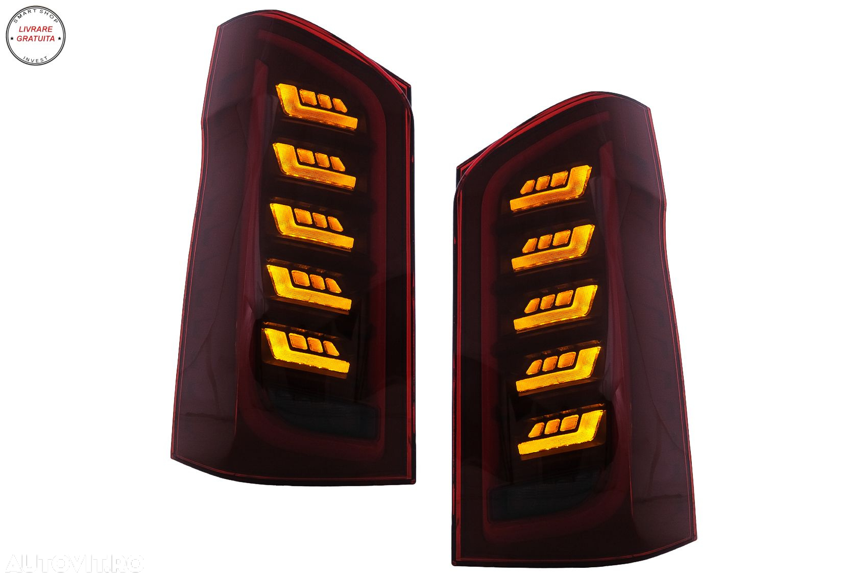 Stopuri Full LED Fumurii Mercedes V-Class W447 (2014-2019) modelele cu o Usa Spate- livrare gratuita - 4