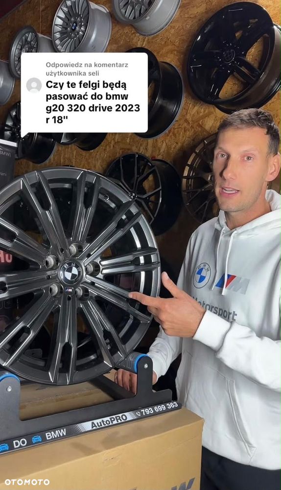 Grafitowe Felgi w dwóch szerokościach do BMW 20 5x120 3 F30 F32 F36 alufelgi F10 Z3 Z4 E46 X1 X3 E83 E90 F34 GT F01 F12 F20 F22 E87 E81 M pakiet - 9