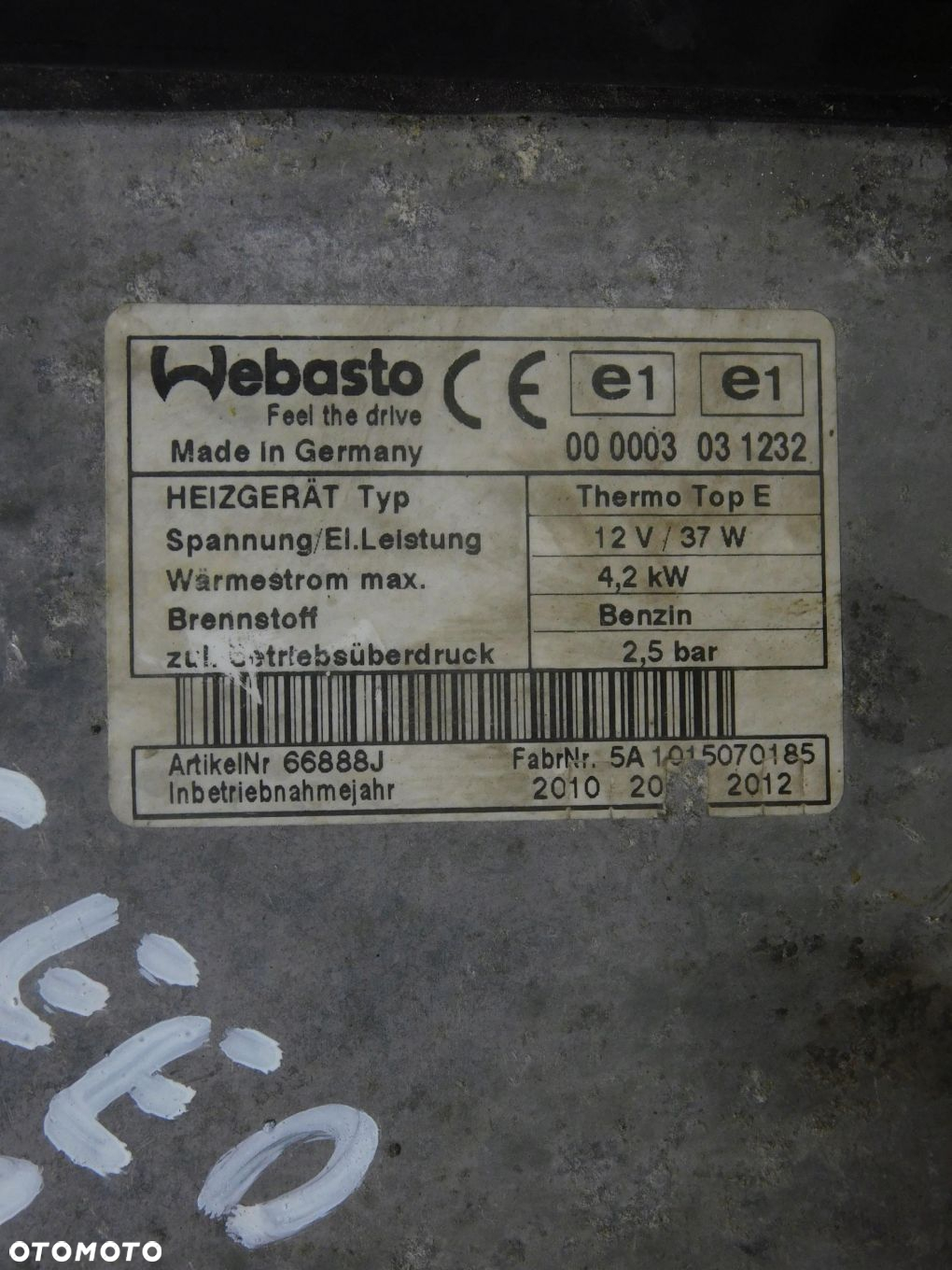Webasto Thermo Top E Kia Ceed I 2006-2012 - 3