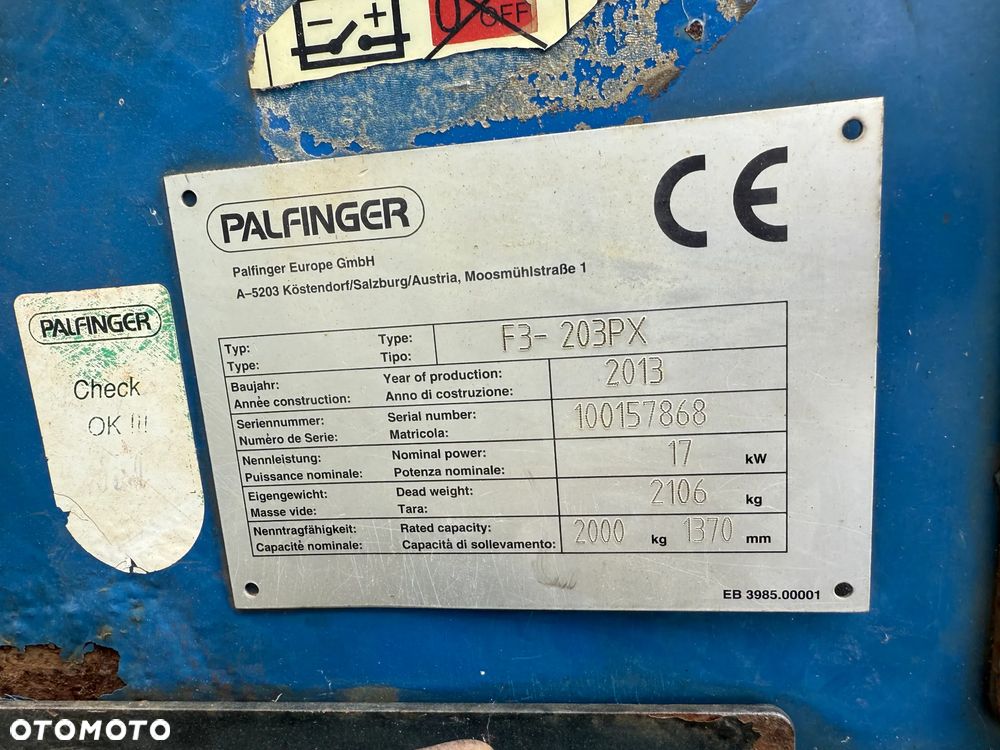 Palfinger F3-203PX Wózek widłowy podwieszany 2013 - 11