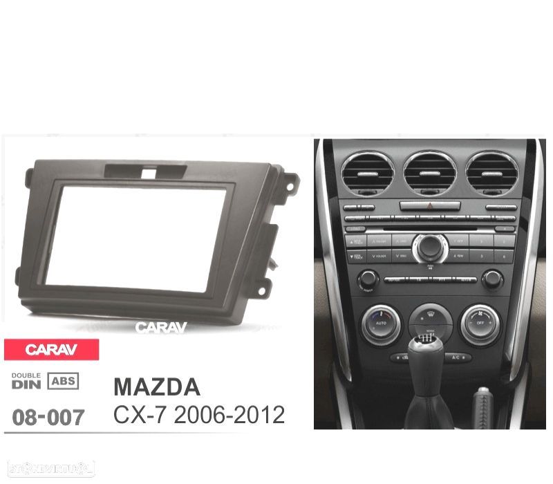 MOLDURA ADAPTADOR PRETO PARA RADIO 2-DIN PARA MAZDA CX-7 06-12 - 5