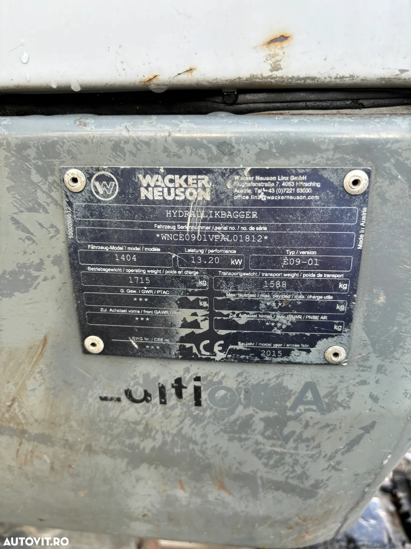 Wacker Miniexcavator WACKER NEUSON 1404 - 9
