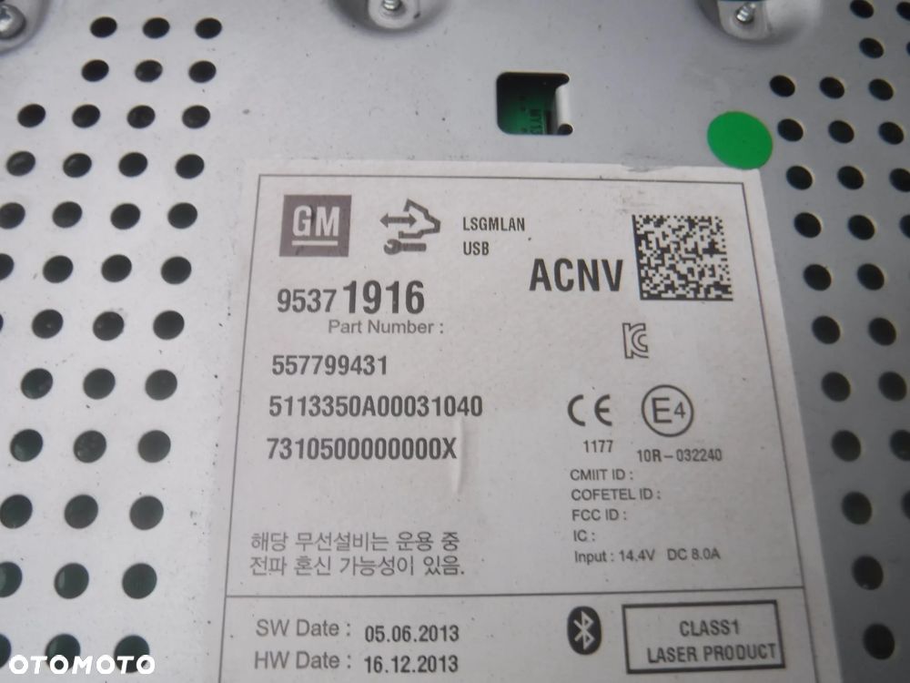 Opel Mokka Meriva  12-16  radio 95263744 557799431 - 2