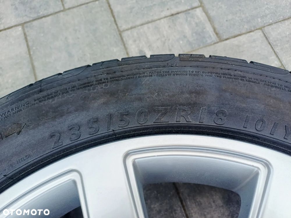 FELGA ALUMINIOWA AUDI S-LINE R18 5X112 ET43 8Jx18H2 4E0601025AB OPONA DUNLOP R18 235/50 LATO NR22 - 4