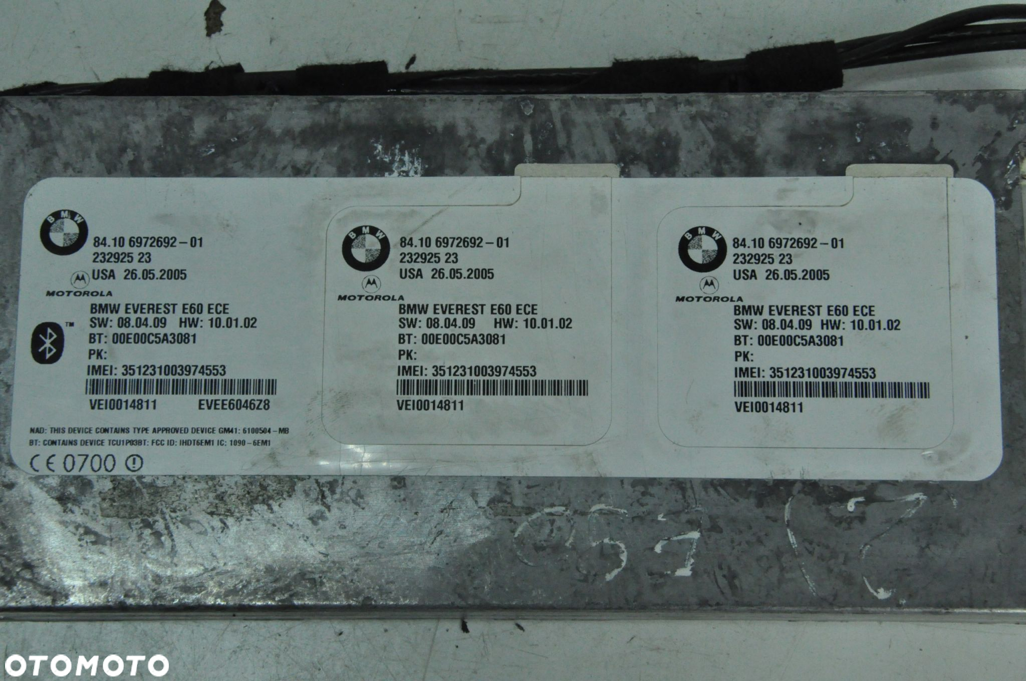 Bmw E70 E60 E92 E63 E90 E87 Moduł Sterownik Bluetooth Gsm Motorola 6972692 - 2