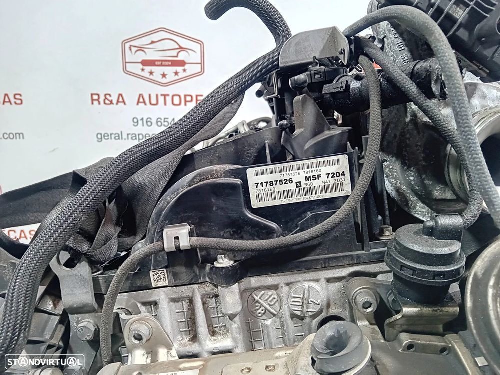 Motor Completo N47C16A - 1.6d | 16v | 112cv - Mini Cooper | Clubman | Cabrio | Countryman | Paceman | R55 | R56 | R57 | R60 | R61 | N47 | BMW - 11