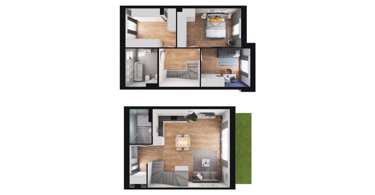 4-pokojowy dom 80m2 + ogródek Bezpośrednio - Pełny obrazek: 4/9