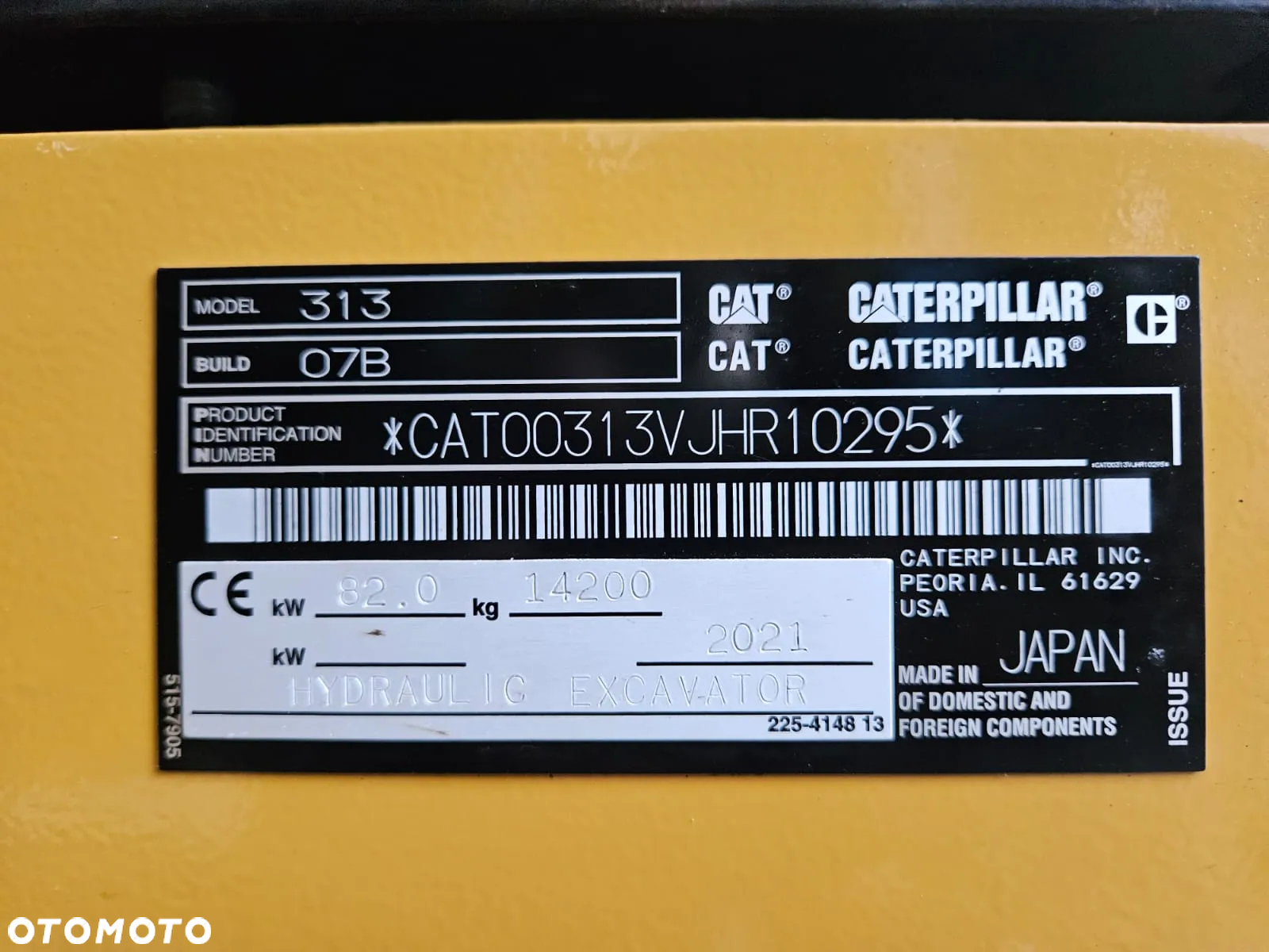 Caterpillar KOPARKA GĄSIENICOWA CAT CATERPILLAR 313 FL 313F ,E ,311,312 ,314, 315 500 MTG 2021R - 25