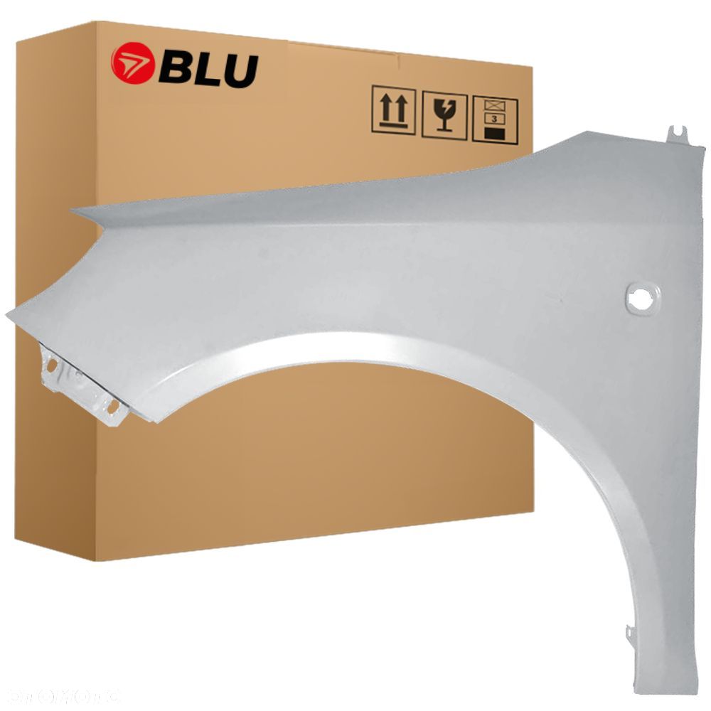 BLU Błotnik SKODA FABIA II 2 5J ROOMSTER PRAKTIK 9102 lewy srebrny 07-15 przód DiamantSilber - 1