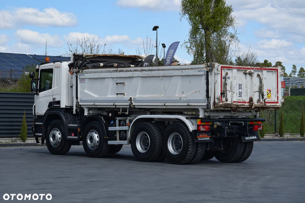 Scania P410 / 8x4 / EURO 6 / WYWROTKA / HYDROBURTA / AUTOMAT / KAMERA COFANIA / NAWIGACJA / HAK / NISKI PRZEBIEG / 2016 / SERWISOWANY / SPROWADZONY - 5