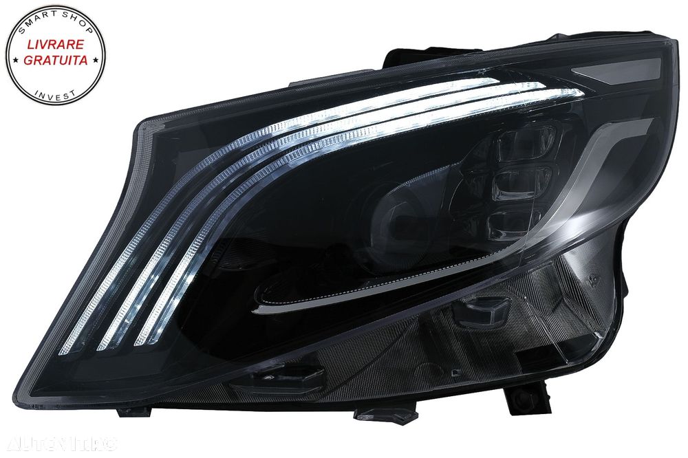 Faruri Full LED Mercedes V-Class W447 (2016-2020) Negru- livrare gratuita - 11