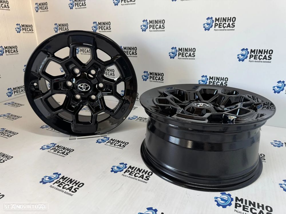 Jantes Look Toyota Hilux GR Sport em 17 (6x139.7) Preto Brilho - 5