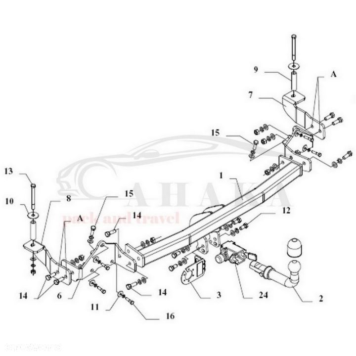 Hak Holowniczy Automat Do Fiat Doblo, Doblo Maxi 2001-2005 - 3