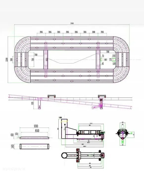 Rama naprawcza, profesjonalna płyta blacharska +2x Dozer 3,5T TM-GROUP - 10