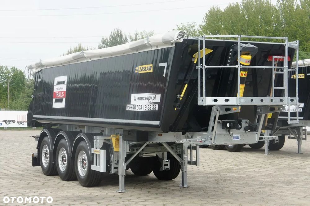 Zaslaw 28 m³ / 4.990 kg !! super lekka naczepa wywrotka z klapą ! - 14