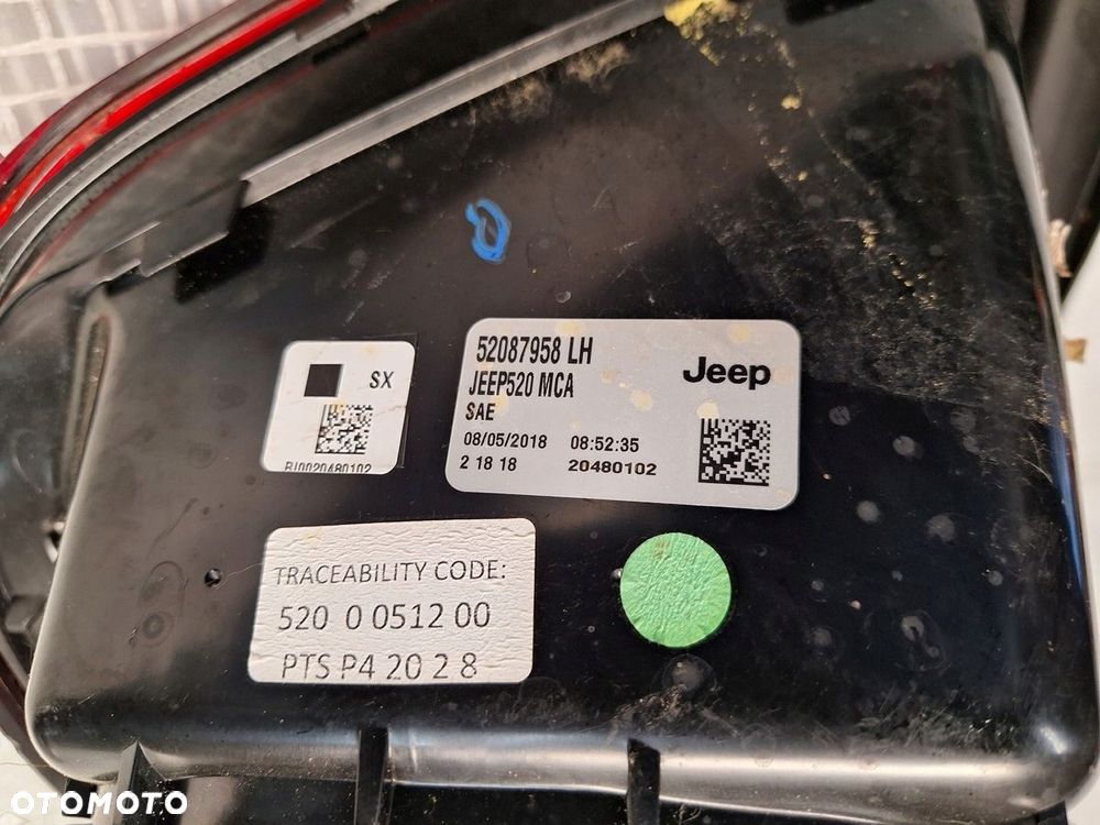 lampa tyl tylna lewa jeep renegade bu lift 2018- led orginal demontaz usa - 6