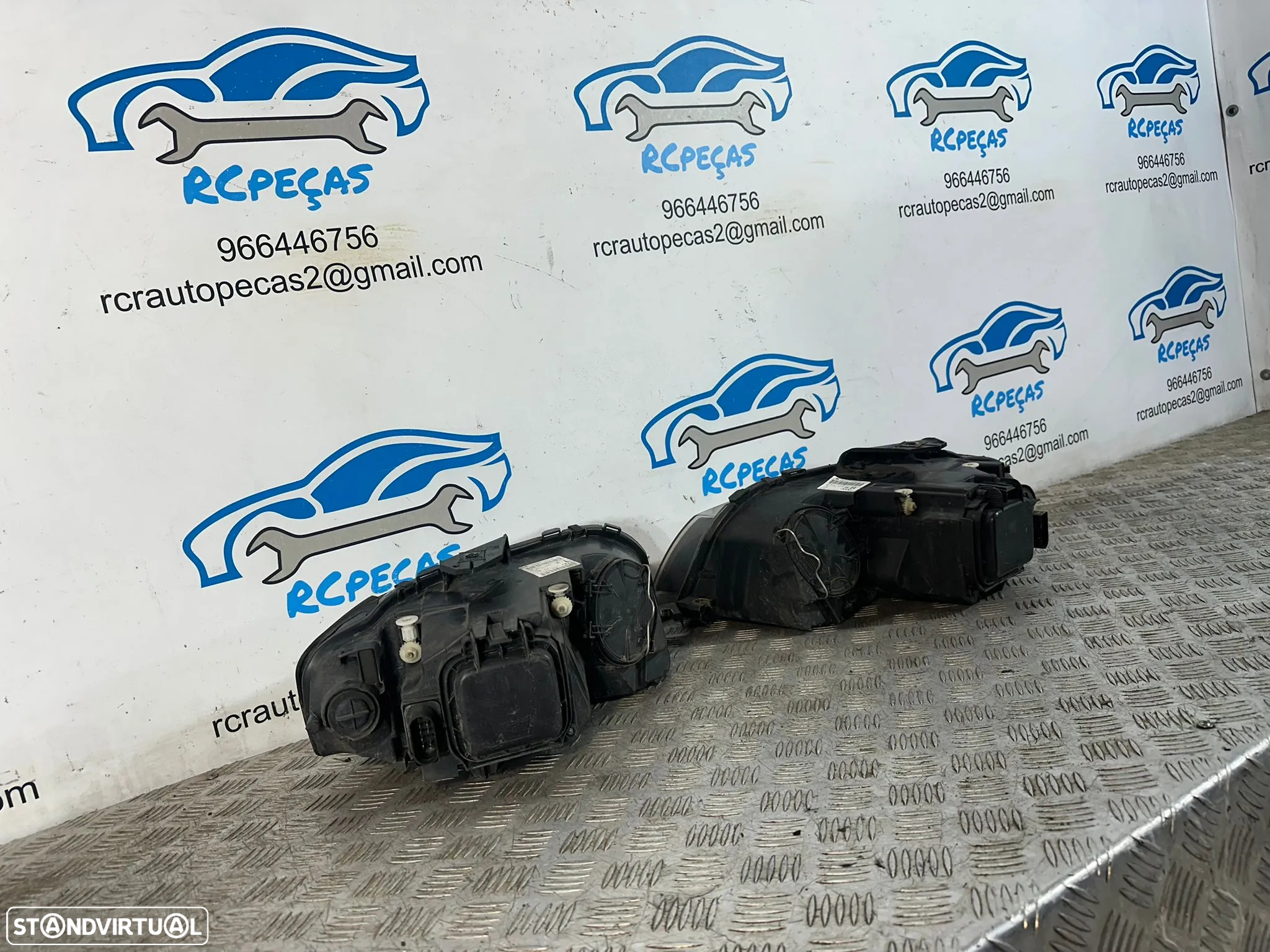 .Conjunto Oticas Farois Frontais Frente Original Audi A3 8P Halogéneo 2003 - 2010 8P0941003L 8P0941004L - 6