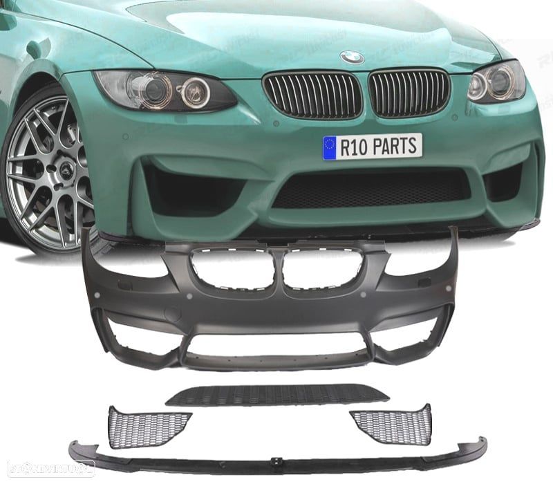 PARA-CHOQUES FRONTAL BMW E92 E93 06-10 LOOK M4 PDC + SPOILER LIP - 1